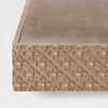 Large Rustic Embossed Wood Floating Wall Shelf - Natural